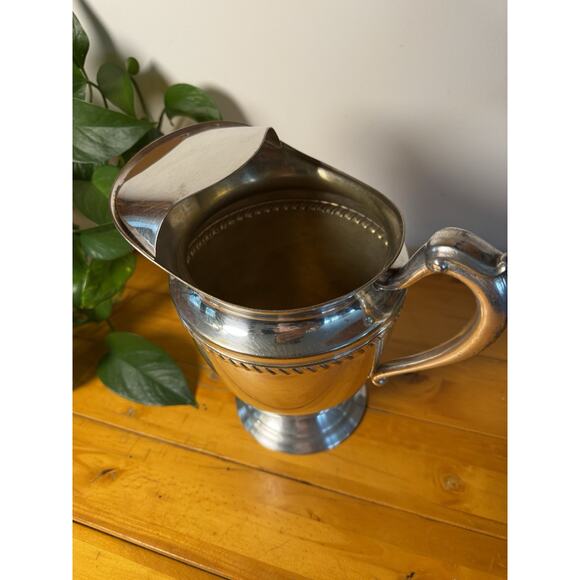 Vintage Silver-Plated Water Pitcher | Hotel Silver Style | Mid-Century Barware - Picture 5 of 7